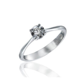 0.50 Karaat dunne diamanten solitaire verlovingsring OROGEM Jewelers Engagement Rings