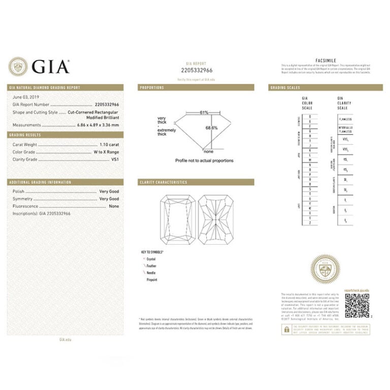 Bague de fiançailles en diamant taille émeraude à trois pierres GIA certificat