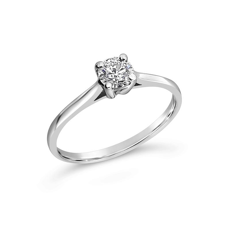 Bague de fiançailles diamant étroit classique 0.21 carat OROGEM Jewelers Engagement Rings