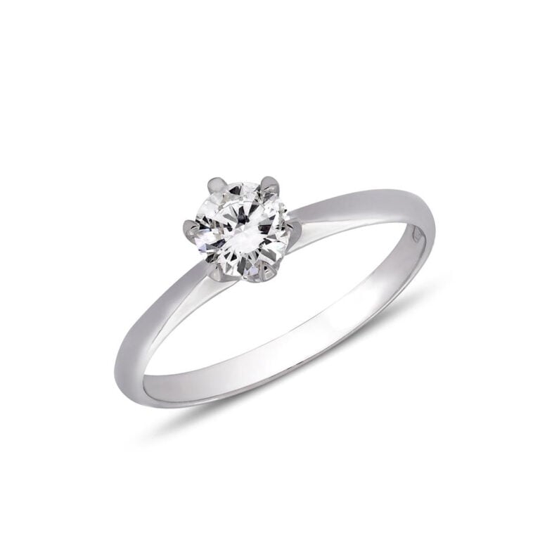 0.30 Carat six prong solitaire diamond engagement ring