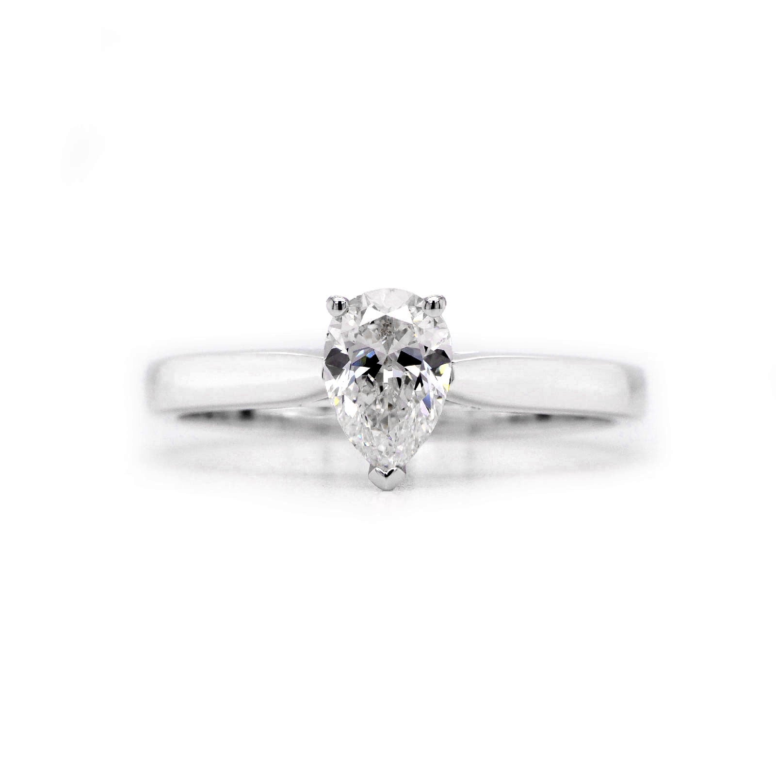Bague de Fiançailles Destinée - Double Halo Géométrique - or blanc 18 carats et Bague de Fiançailles Destinée - Double Halo Géométrique - or blanc 18 carats et