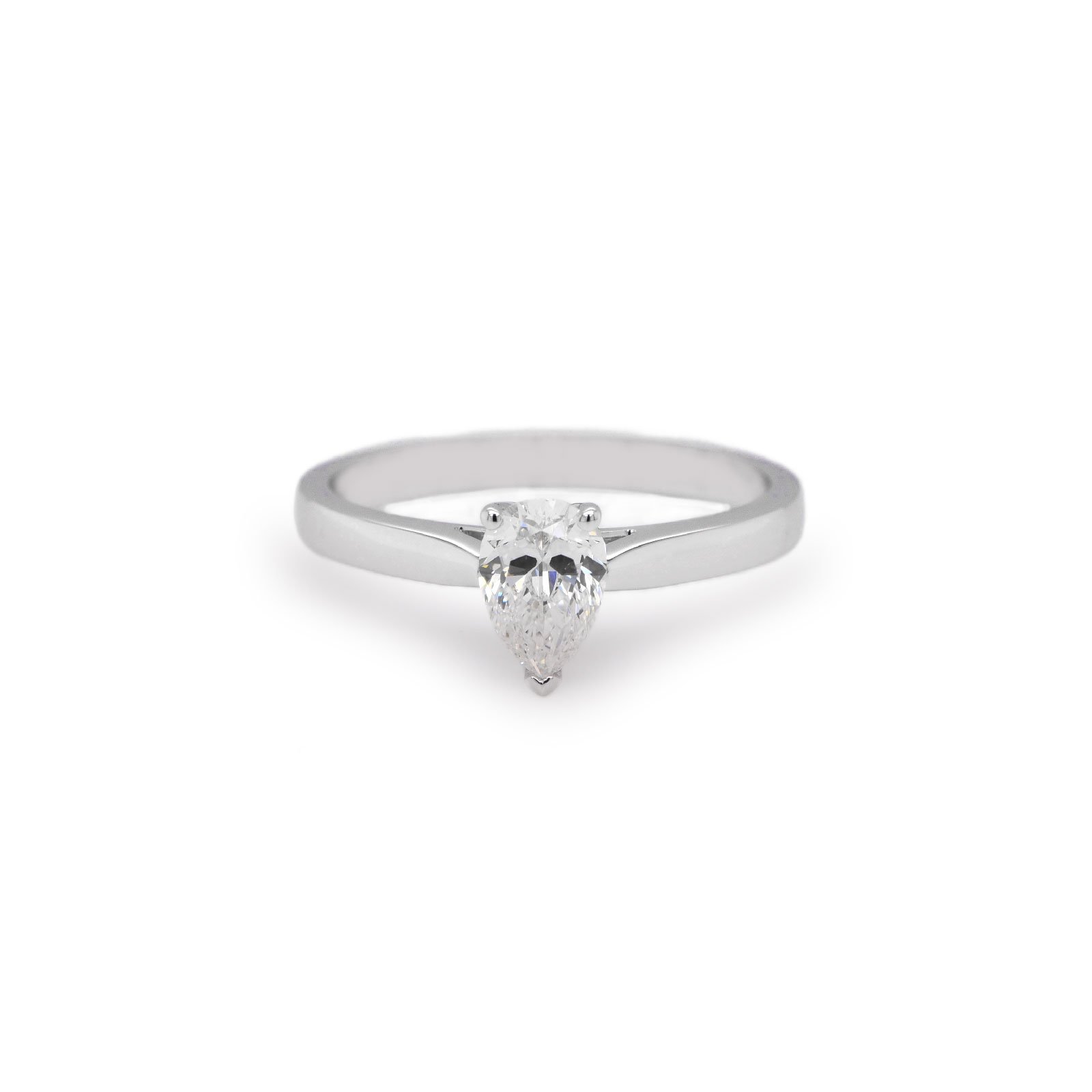 Bague De Fiançailles En Diamant Poire Carat Certifiée GIA