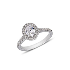 halo engagement ring OROGEM Jewelers Engagement Rings