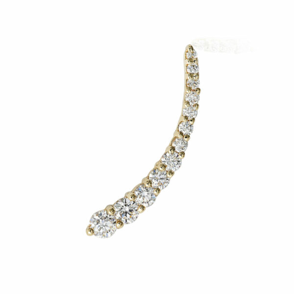 0.56 ct Diamond Piercing Earring yellow gold 18K OROGEM Jewelers Engagement Rings