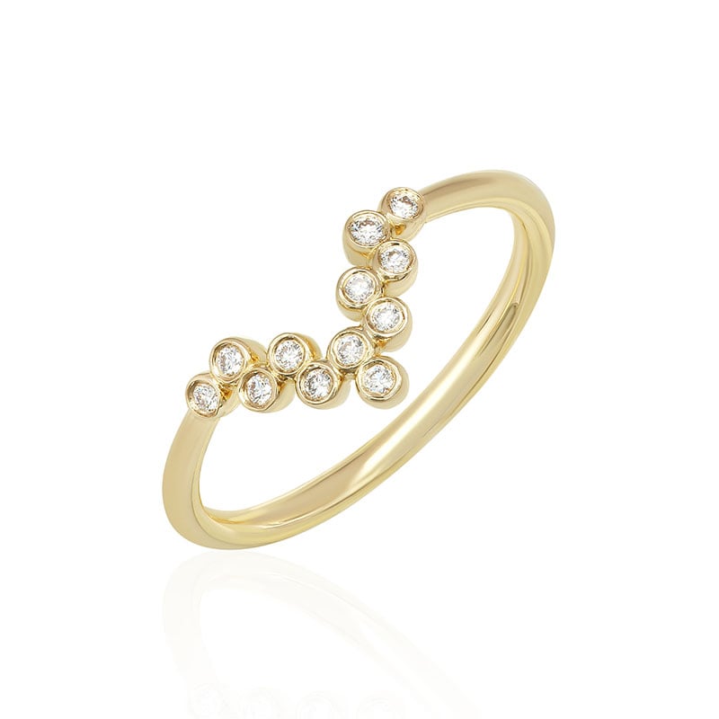 Design Diamond Ring Yellow Gold OROGEM Jewelers Engagement Rings