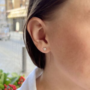 1.00 Carat solitaire earrings IGI
