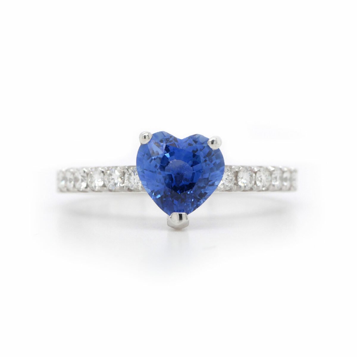 Anello Davite&Delucchi - Oro Bianco Con Zaffiro Ct. 2,60 E Diamanti Ct. 1,15 - Foto 7