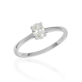 0.50 Carat oval solitaire engagement ring