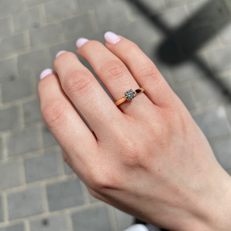 0.50 Carat diamond engagement ring yellow gold OROGEM Jewelers Engagement Rings
