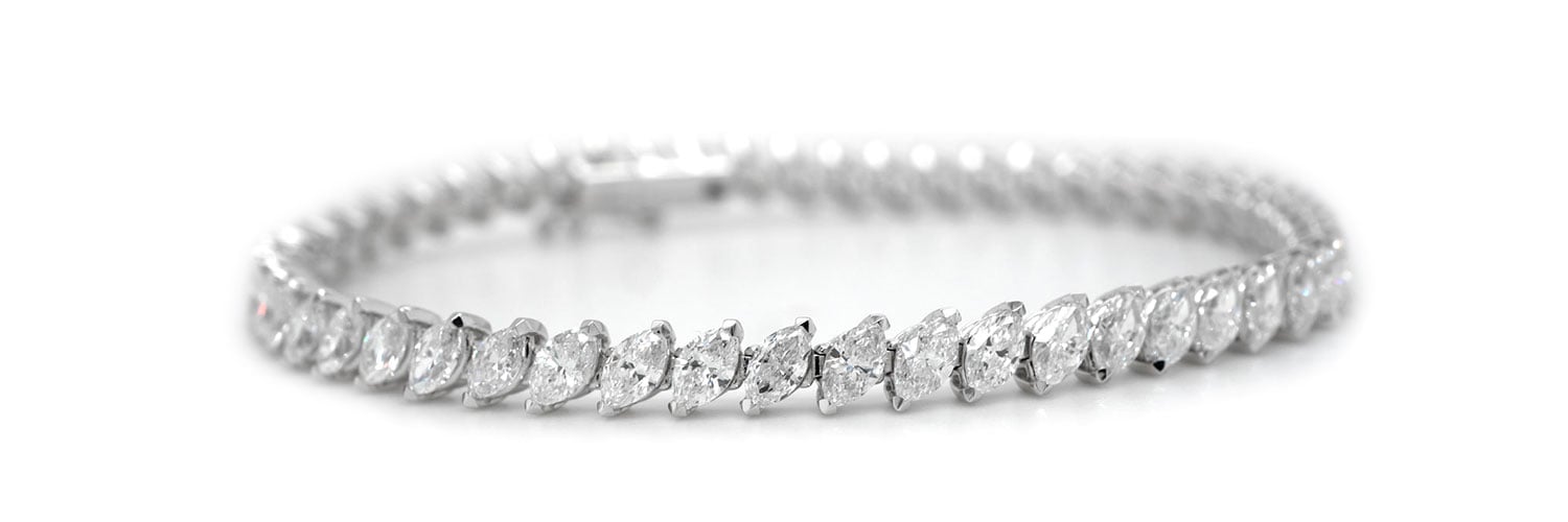 Sp.Diamonds - Bracciale tennis in oro 18k e diamanti in taglio