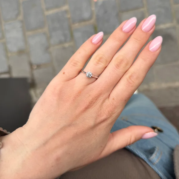0.50 Karaat Klassieke labgrown diamant verlovingsring
