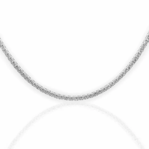 2.53 Carat Diamond tennis necklace white gold 18k