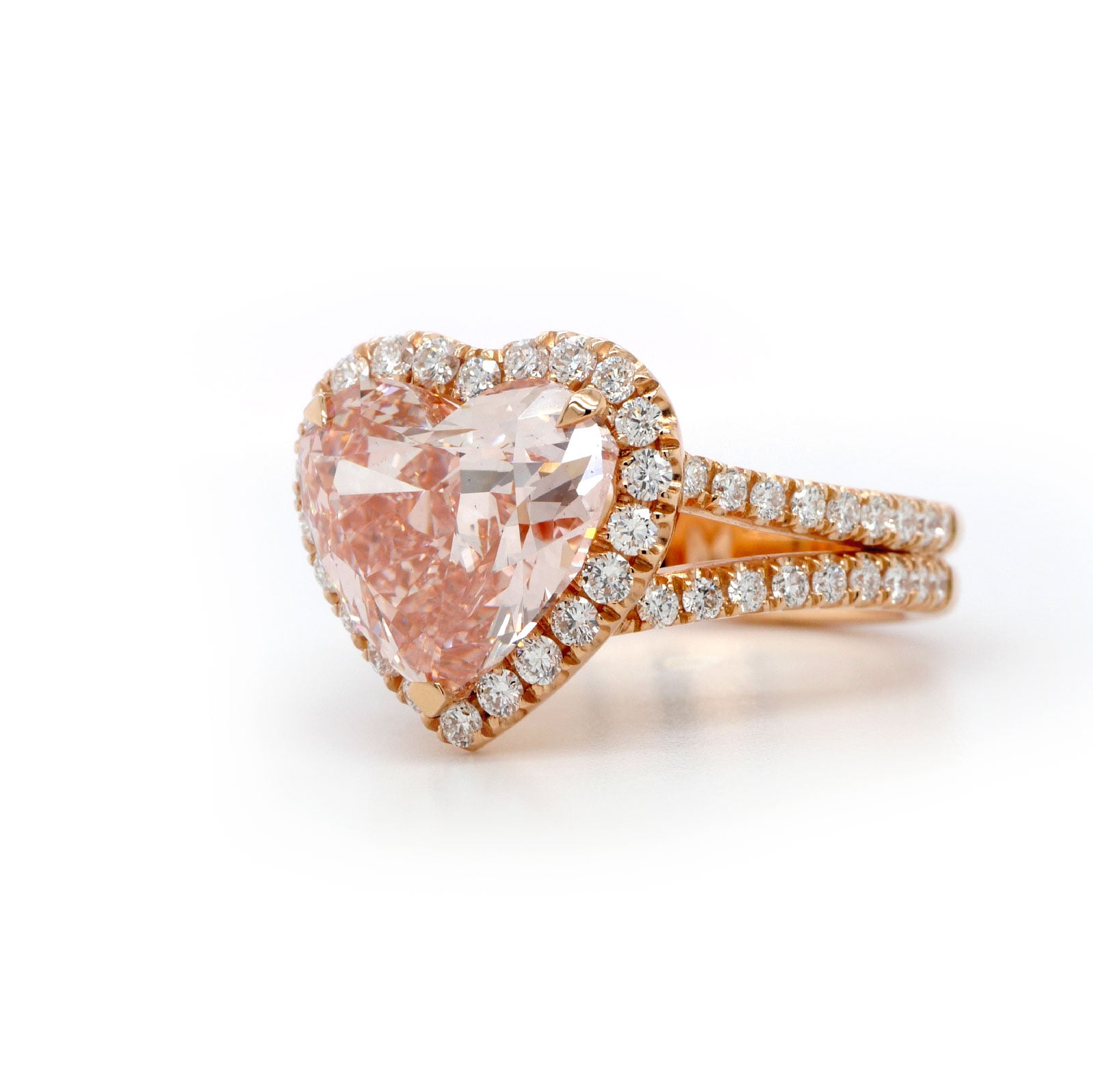 Anello di fidanzamento in oro rosa con diamante taglio smeraldo - MINOU Anello di fidanzamento in oro rosa con diamante taglio smeraldo - MINOU
