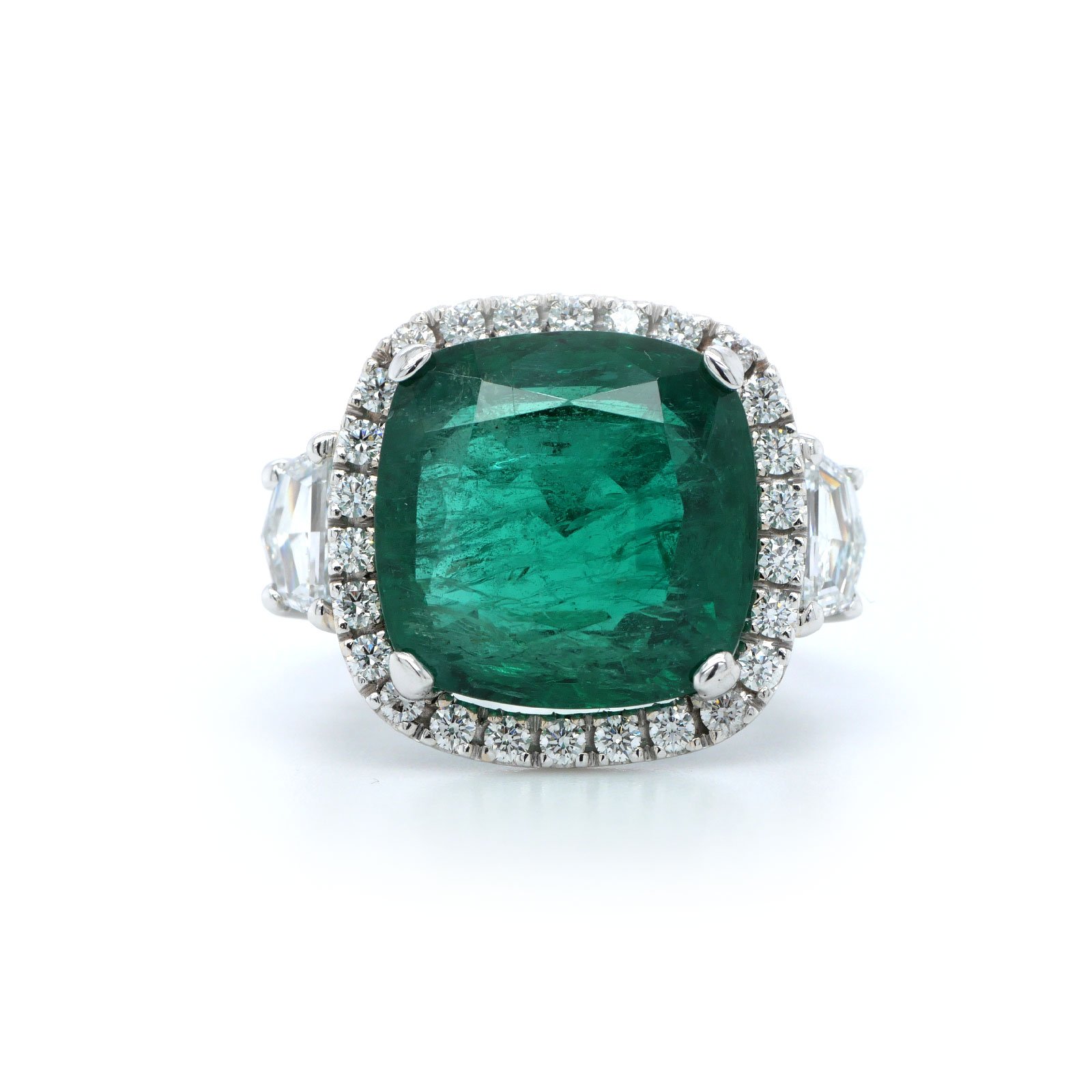 Exquisite Carat Cushion-Cut Emerald Ring – ALGT-Certified