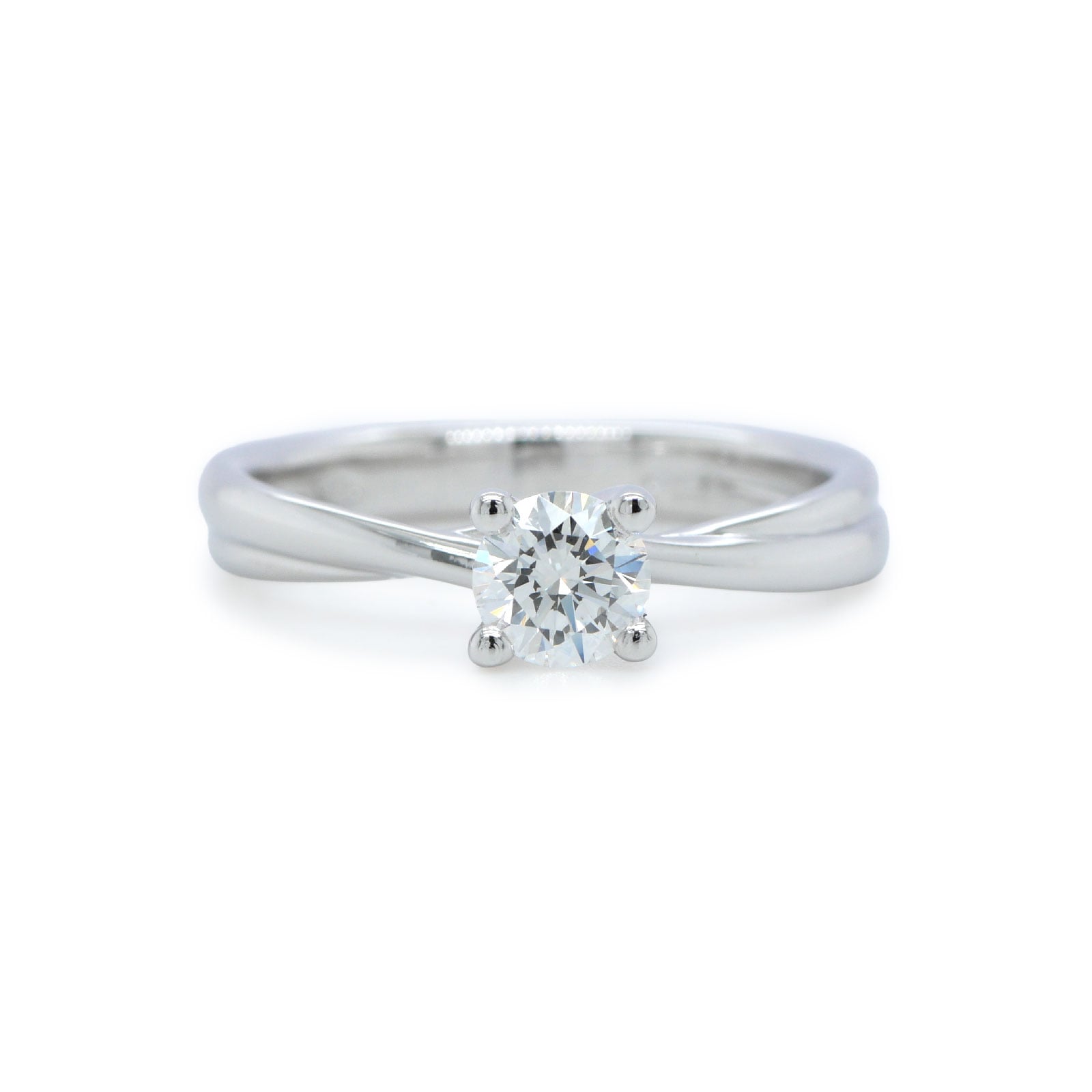 0.41 Carat Round Brilliant Diamond Engagement Ring – GIA Certified 