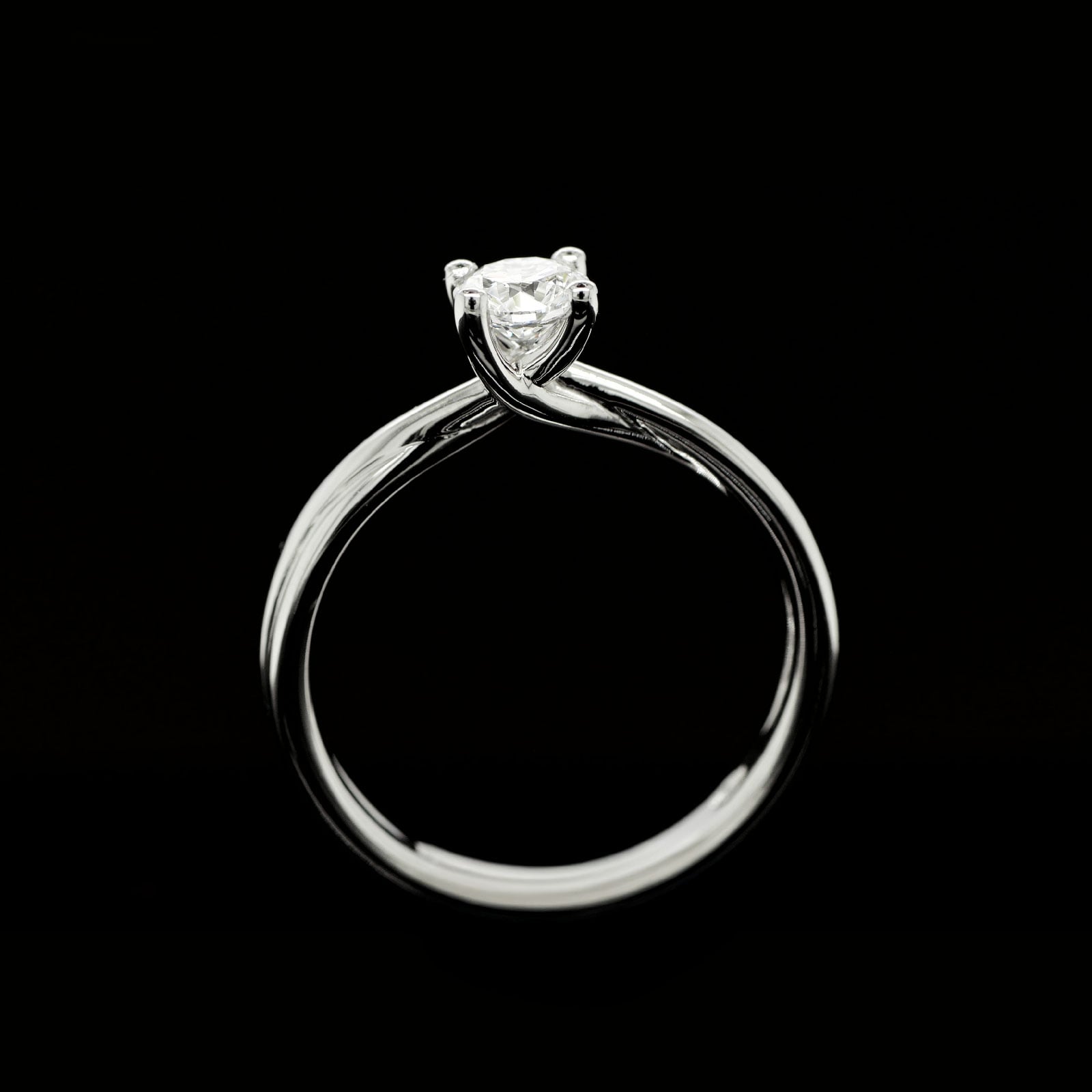 0.41 Carat Round Brilliant Diamond Engagement Ring – GIA Certified 