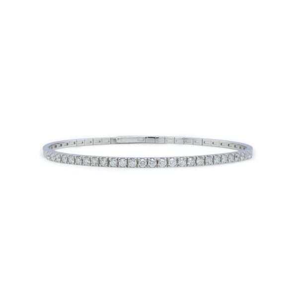 Bracelet tennis diamant 0,96 ct en or blanc 18K