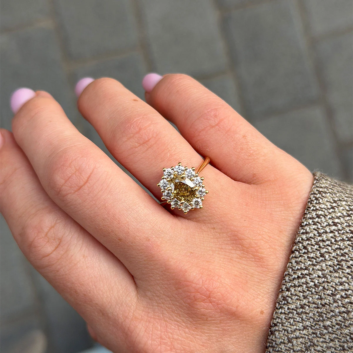 Carat Fancy Brown-Yellow Oval Diamond Ring – GIA Certified