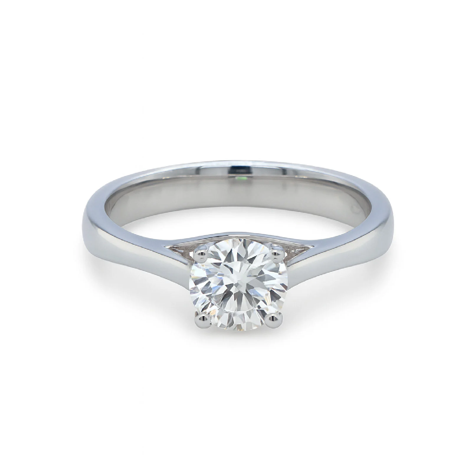 Bague Solitaire Diamant 0,55 Ct F Vvs2 Or Blanc 18K 1 - Orogem Jewelers Bague Solitaire Diamant 0,55 Ct F Vvs2 Hrd En Or Blanc 18K