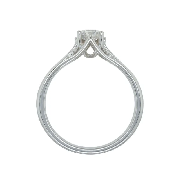 Four-prong solitaire engagement ring with 0.55 ct diamond