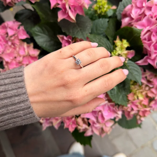 0.70 Karaat Klassieke labgrown diamant verlovingsring