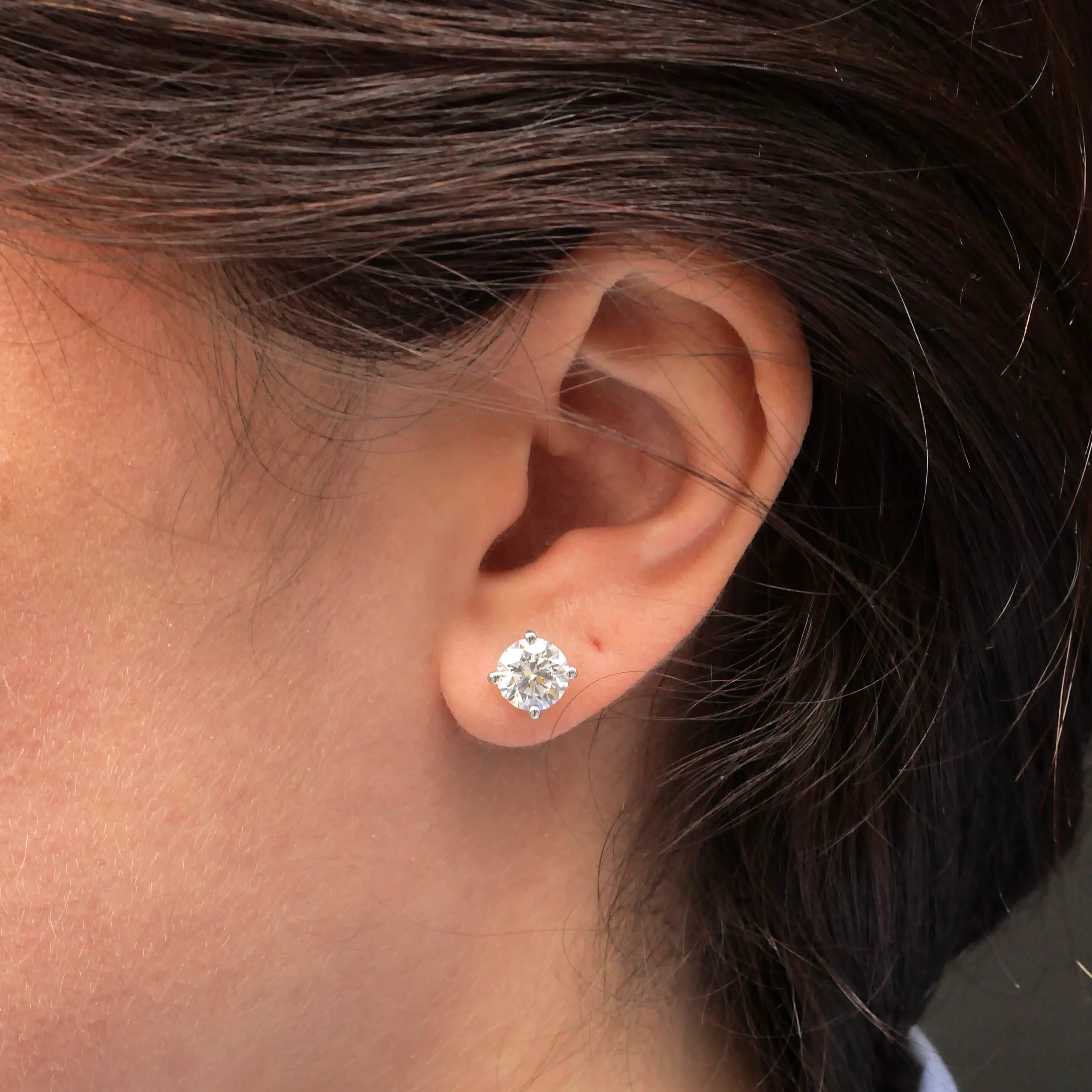 3.00 Ct. Tw. Labgrown Diamond Classic Solitaire Earrings Scaled 3.00 Ct. Tw. Labgrown Diamond Classic Solitaire Earrings