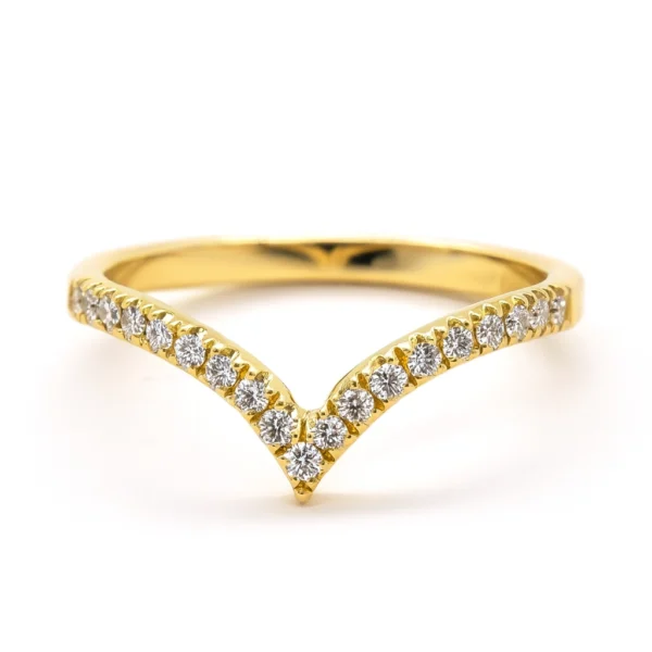 Bague diamants 0,17 ct en or jaune 18K