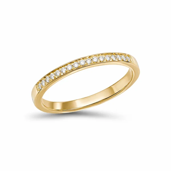 Bague de mariage en or jaune 18 carats 