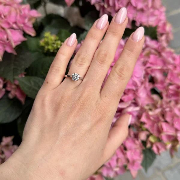 1.00 Karaat Klassieke labgrown diamant verlovingsring