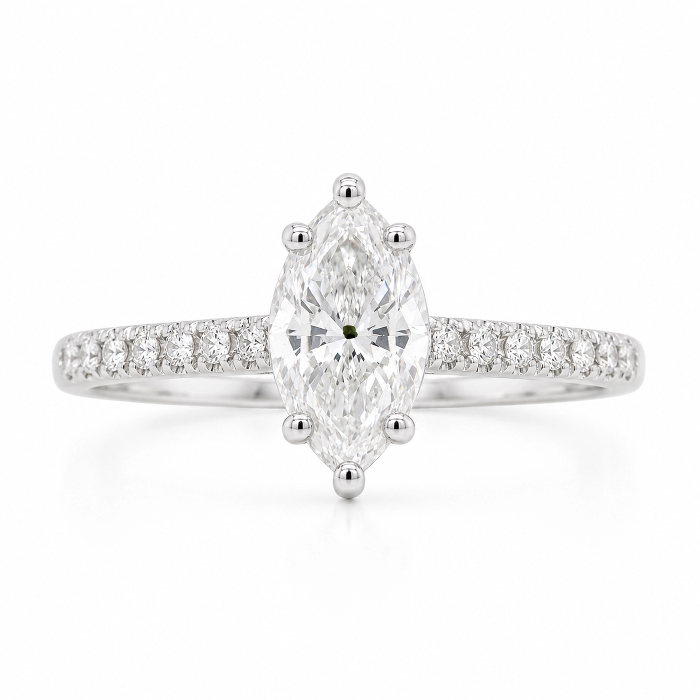 Marquise Diamanten Ring 0.70 Ct D Vs2 Gia En 0.12 Ct Df Vs In 18K Witgoud 1 - Orogem Jewelers 0.70 Carat Marquise Cut Diamond Engagement Ring