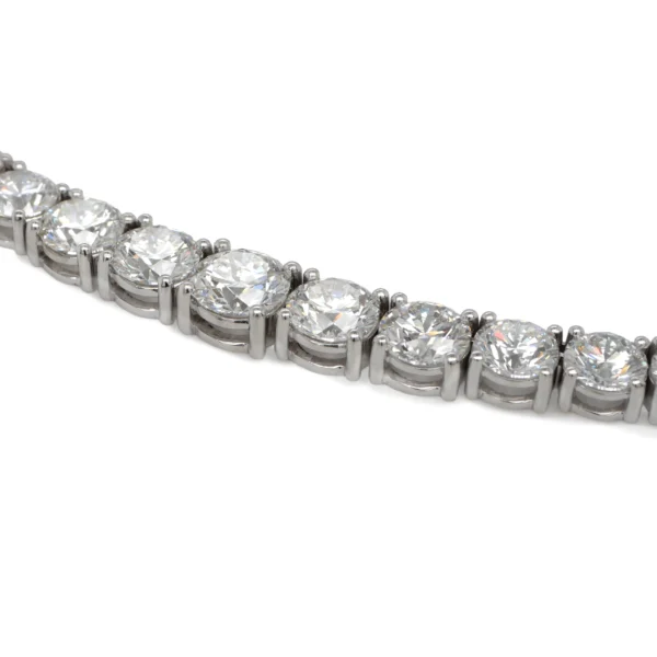 22.86 ct Diamond Riviera Necklace in 18K White Gold – GIA and Natural Diamonds