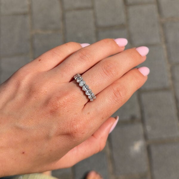 2.10 ct GIA Diamond Eternity Ring D–F IF VVS Gold