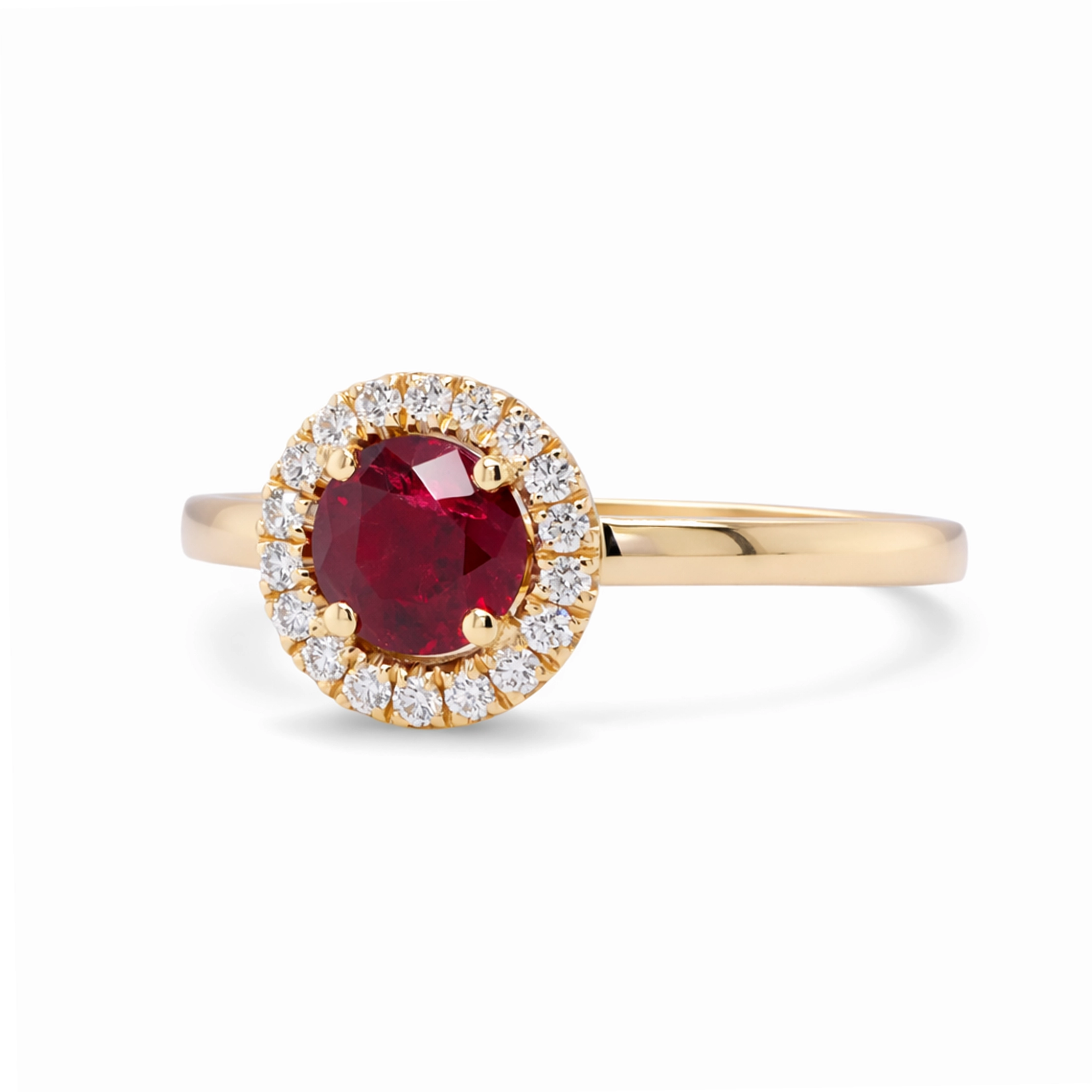 Bague De Fiançailles Rubis Et Diamant Halo 3 - Orogem Jewelers Bague Halo Saphir Ovale Naturel 1,35 Ct Avec Halo De Diamants Naturels 0,44 Ct D-F Vs En Or Blanc 18K
