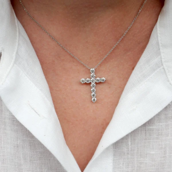 Diamond cross pendant