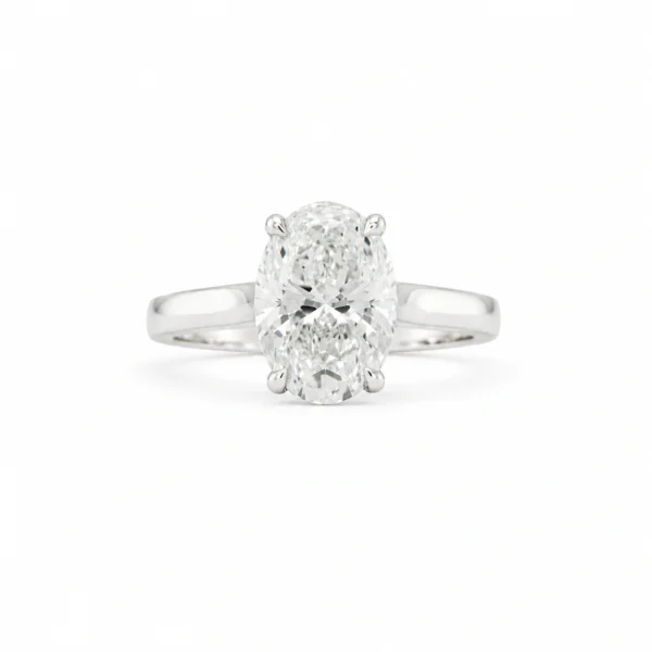 ovale lab diamant verlovingsring