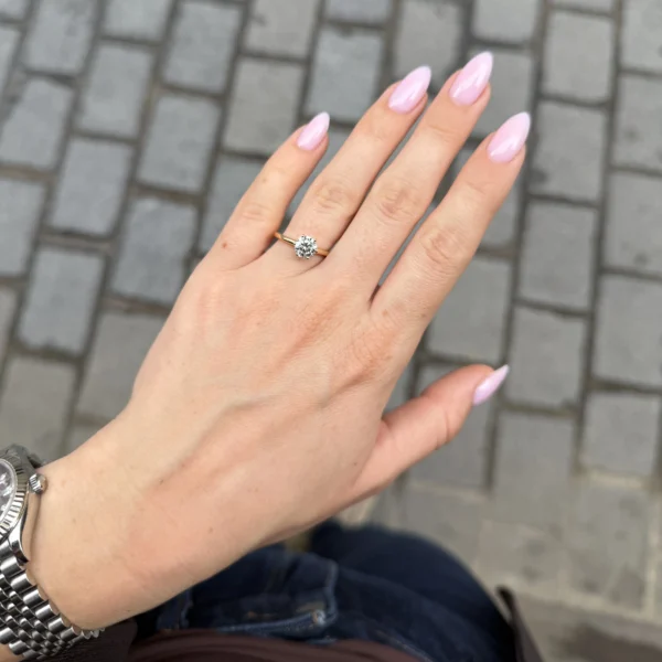 1.05 ct Lab-Grown Six-Prong Solitaire